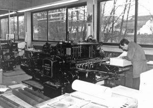 Arbeit am Heidelberg Zylinder